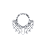 Angelique Seamless Ring – 14K Gold Cup & Divot Design - piercing - zone.com