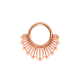 Angelique Seamless Ring – 14K Gold Cup & Divot Design - piercing - zone.com