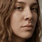 Angelique Seamless Ring – 14K Gold Cup & Divot Design - piercing - zone.com