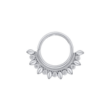 Ani Seamless Ring – 14K Gold Cup & Divot Design - piercing - zone.com