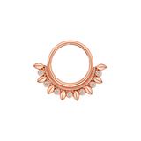 Ani Seamless Ring – 14K Gold Cup & Divot Design - piercing - zone.com