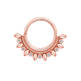 Ani Seamless Ring – 14K Gold Cup & Divot Design - piercing-zone.com