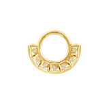 Anilyse Seamless Ring – 14K Gold Seven-Gem Bold Design