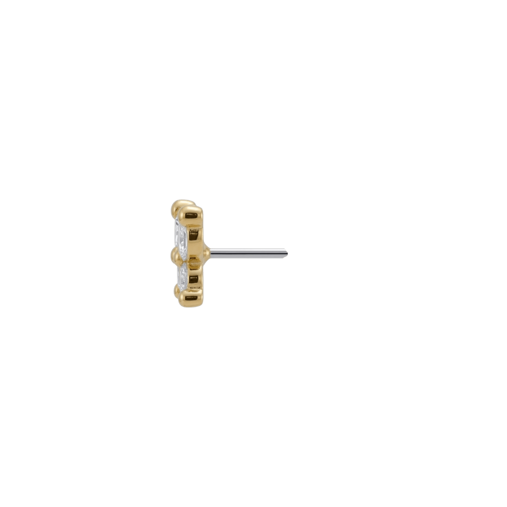 Anima - 18K Gold Gem Threadless/Threaded End - piercing-zone.com