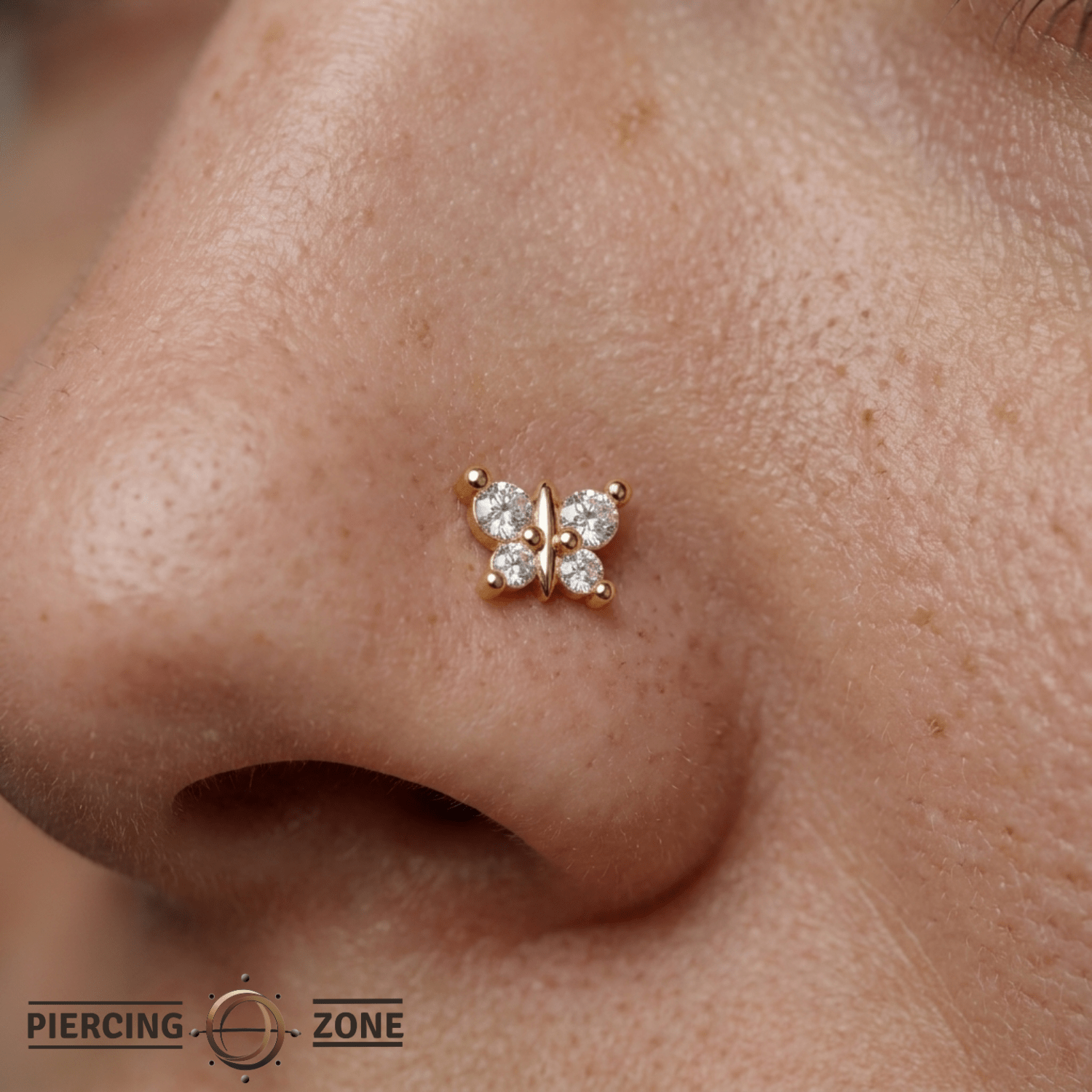 Anima - 18K Gold Lab Diamond Threadless End - piercing-zone.com