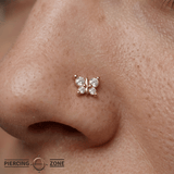 Anima - 18K Gold Lab Diamond Threadless End - piercing-zone.com