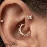 Anima - 18K Gold Lab Diamond Threadless End - piercing-zone.com