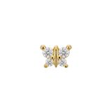 Anima - 18K Gold Lab Diamond Threadless End - piercing-zone.com