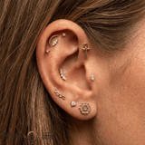 Ankh - 18K Gold Threadless End - piercing-zone.com