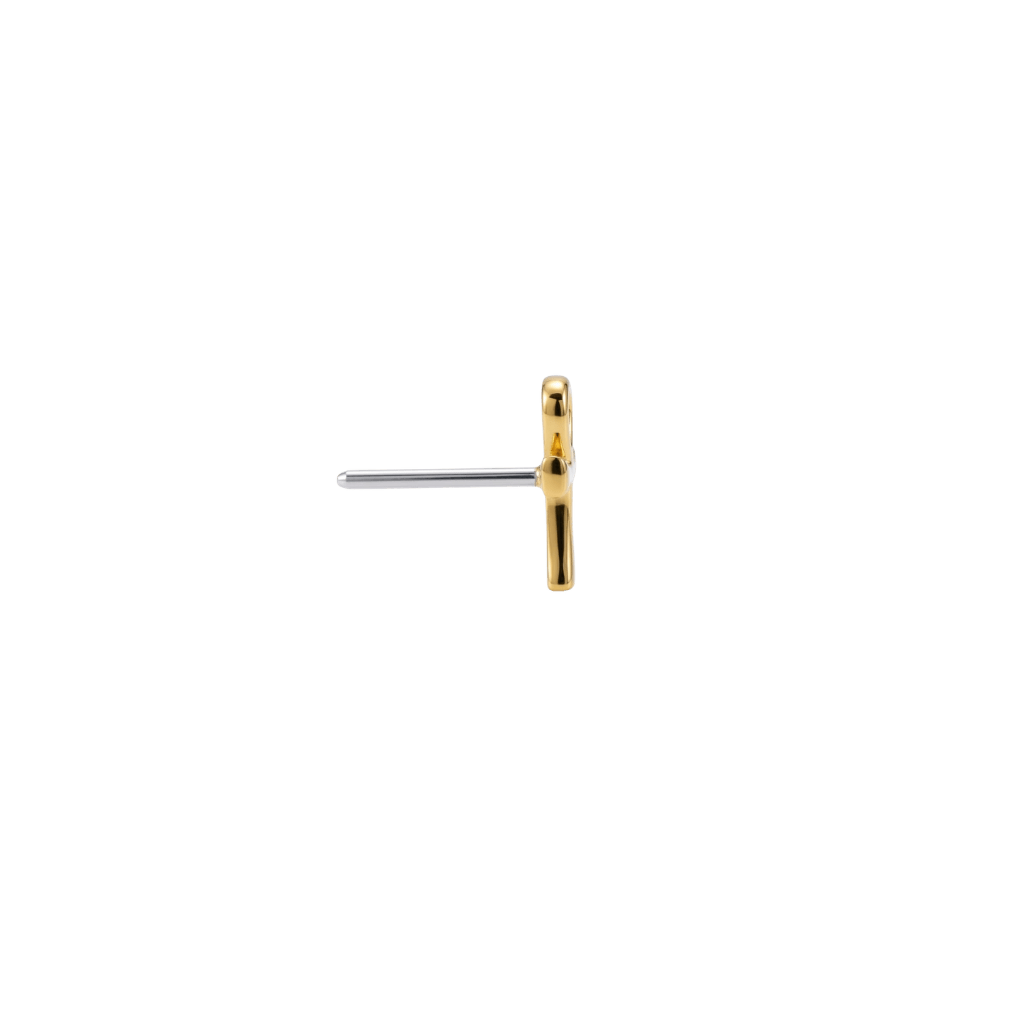 Ankh - 18K Gold Threadless End - piercing-zone.com