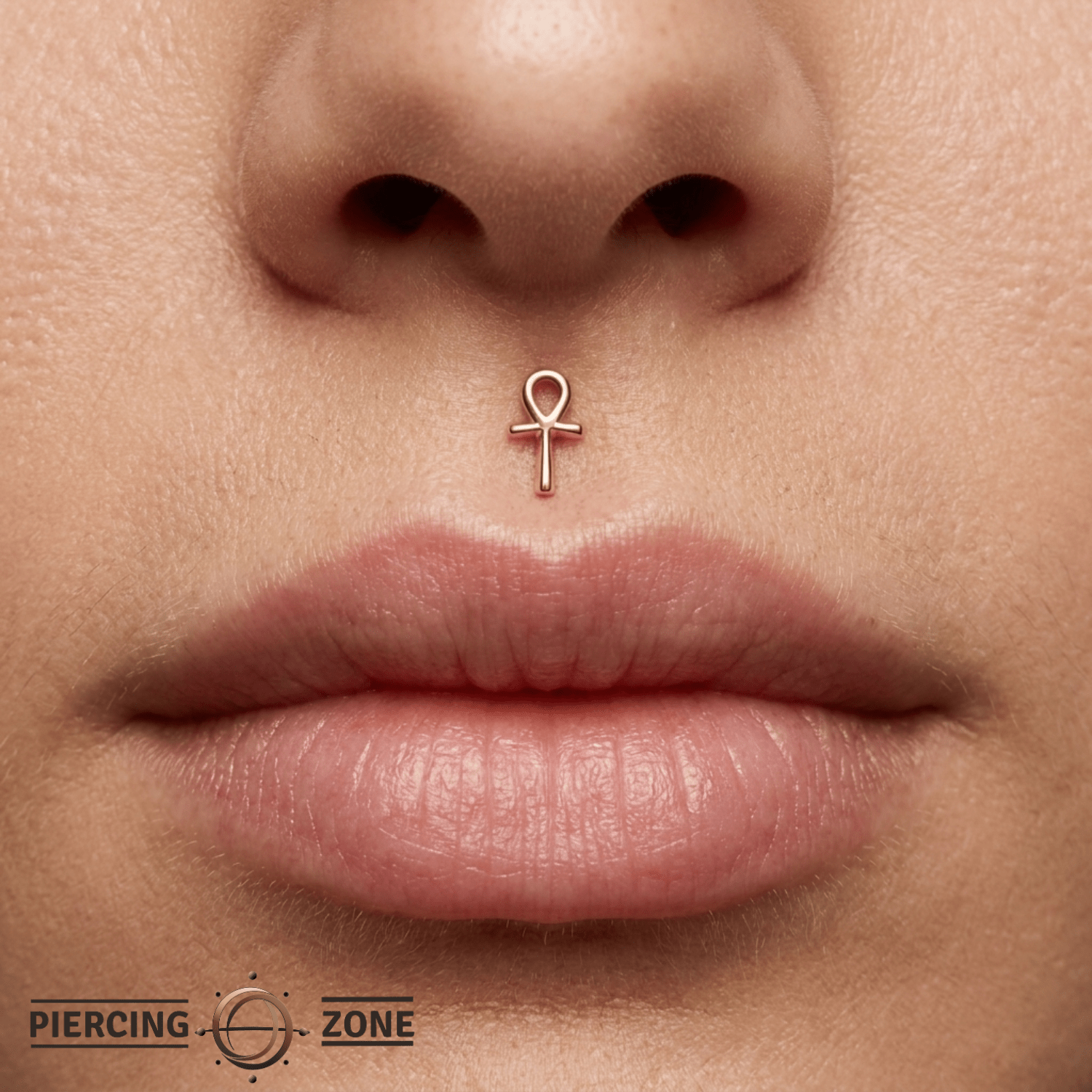 Ankh Pin - 14K Gold Ankh Threadless End - piercing - zone.com