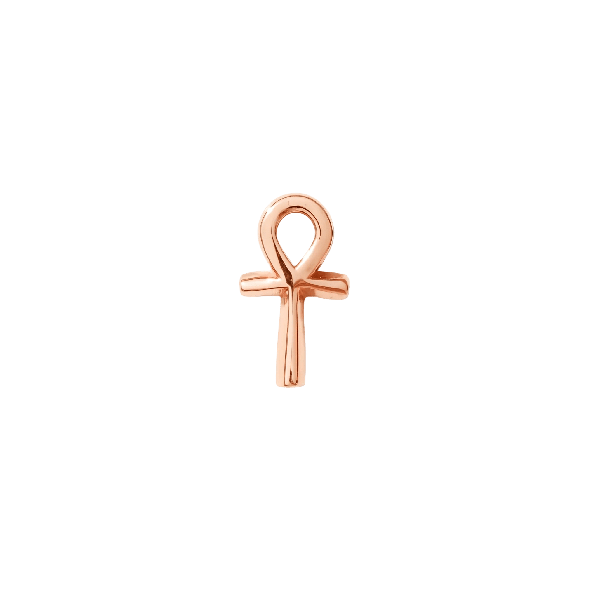 Ankh Pin - 14K Gold Ankh Threadless End - piercing - zone.com