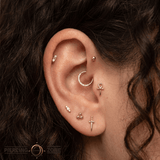 Ankh Pin - 14K Gold Ankh Threadless End - piercing - zone.com