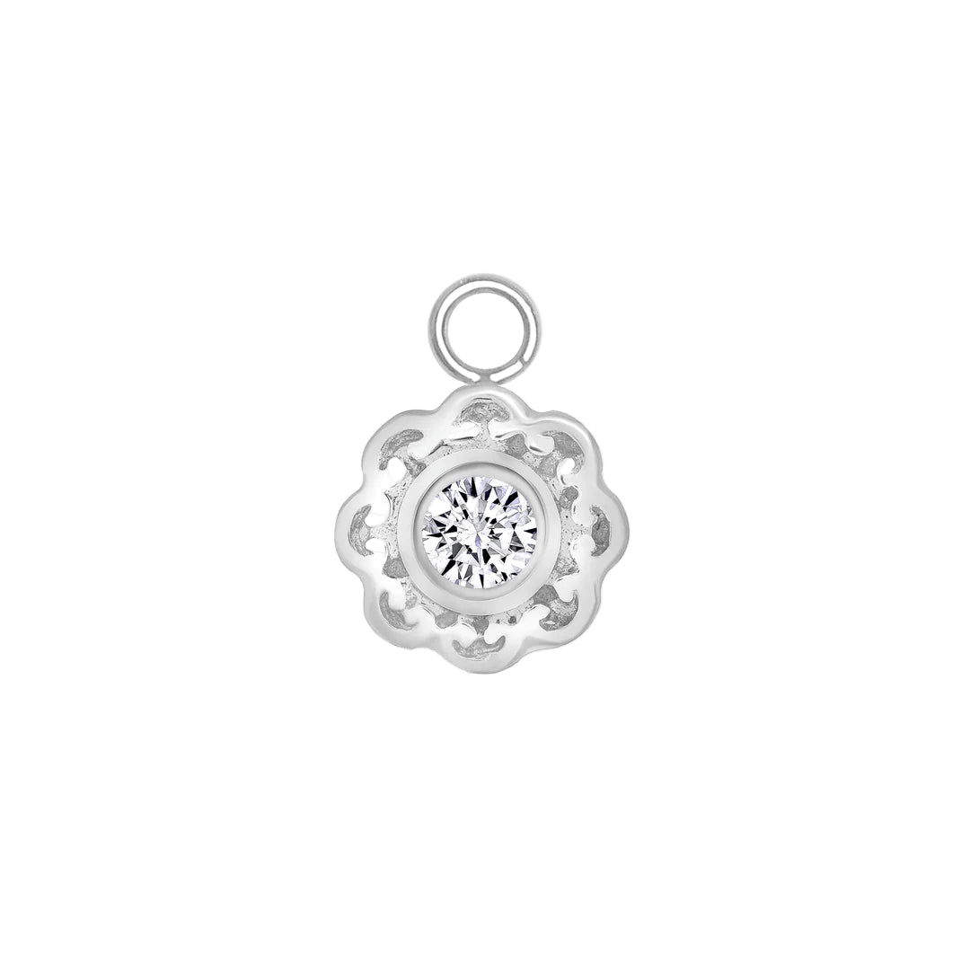 Ann – 14K & 18K Gold Gemstone Charm - piercing - zone.com