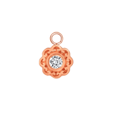 Ann – 14K & 18K Gold Gemstone Charm - piercing - zone.com
