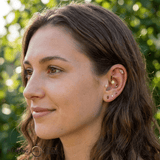 Ann – 14K & 18K Gold Gemstone Charm - piercing - zone.com