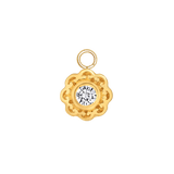 Ann – 14K & 18K Gold Gemstone Charm - piercing - zone.com