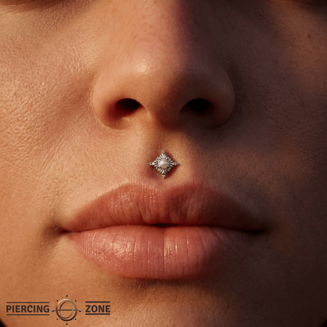 Antoinette – Freshwater Pearl – 14K Gold Threadless End - piercing - zone.com