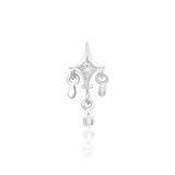 Antoinette – White CZ Accent – 14K Gold Threadless End - piercing - zone.com