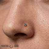 Apatite Prong – 14K Gold Threadless End - piercing - zone.com