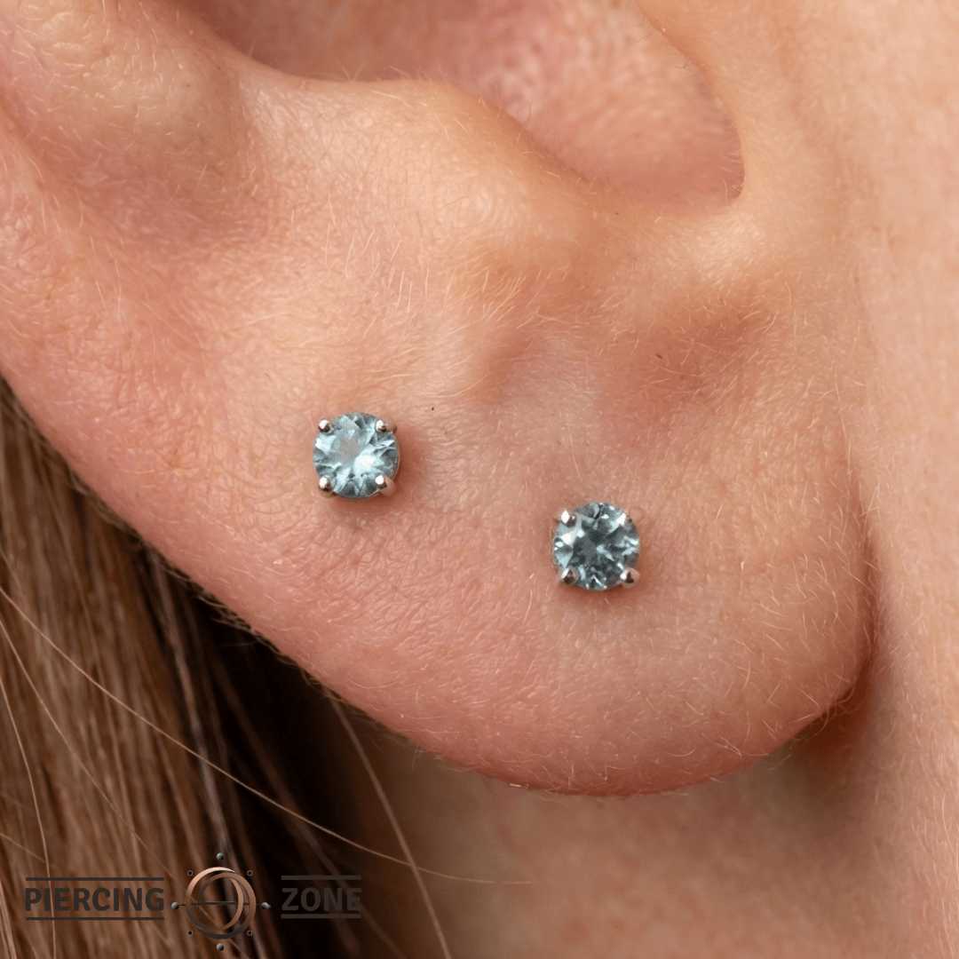 Apatite Prong – 14K Gold Threadless End - piercing - zone.com