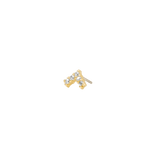 Apex Pin - 14K Gold Gem Threadless End - piercing - zone.com
