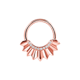 Apollo Seamless Ring – 14K Gold Ten-Gem Micro Pavé Design