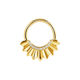 Apollo Seamless Ring – 14K Gold Ten-Gem Micro Pavé Design - piercing-zone.com