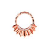 Apollo Seamless Ring – 14K Gold Ten - Gem Micro Pavé Design - piercing - zone.com