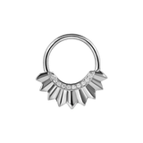 Apollo Seamless Ring – 14K Gold Ten - Gem Micro Pavé Design - piercing - zone.com