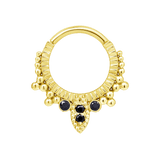 Araz Clicker with Beads & Gem Accents – 14K & 18K Gold - piercing - zone.com