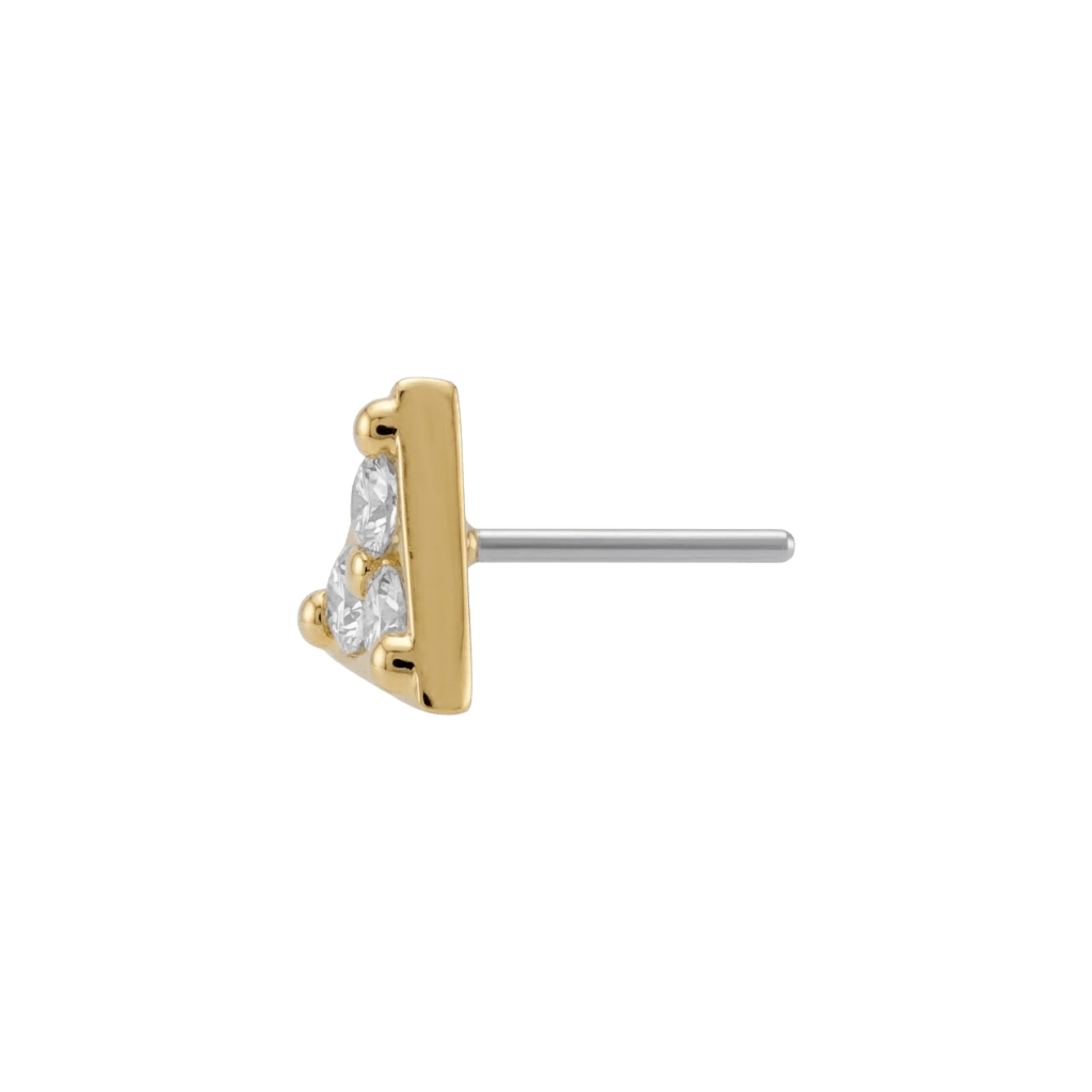 Argolis - 18K Gold Gem Threadless/Threaded End - piercing-zone.com