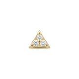Argolis - 18K Gold Gem Threadless/Threaded End - piercing-zone.com