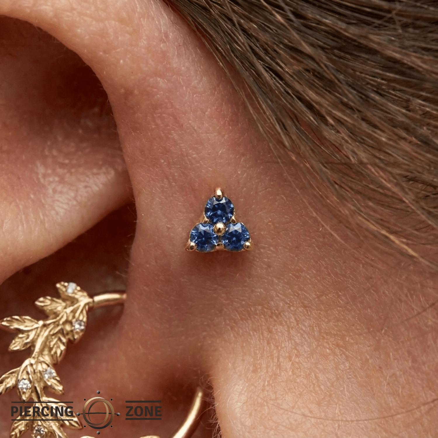 Argolis - 18K Gold Genuine Gem Threadless/Threaded End - piercing-zone.com