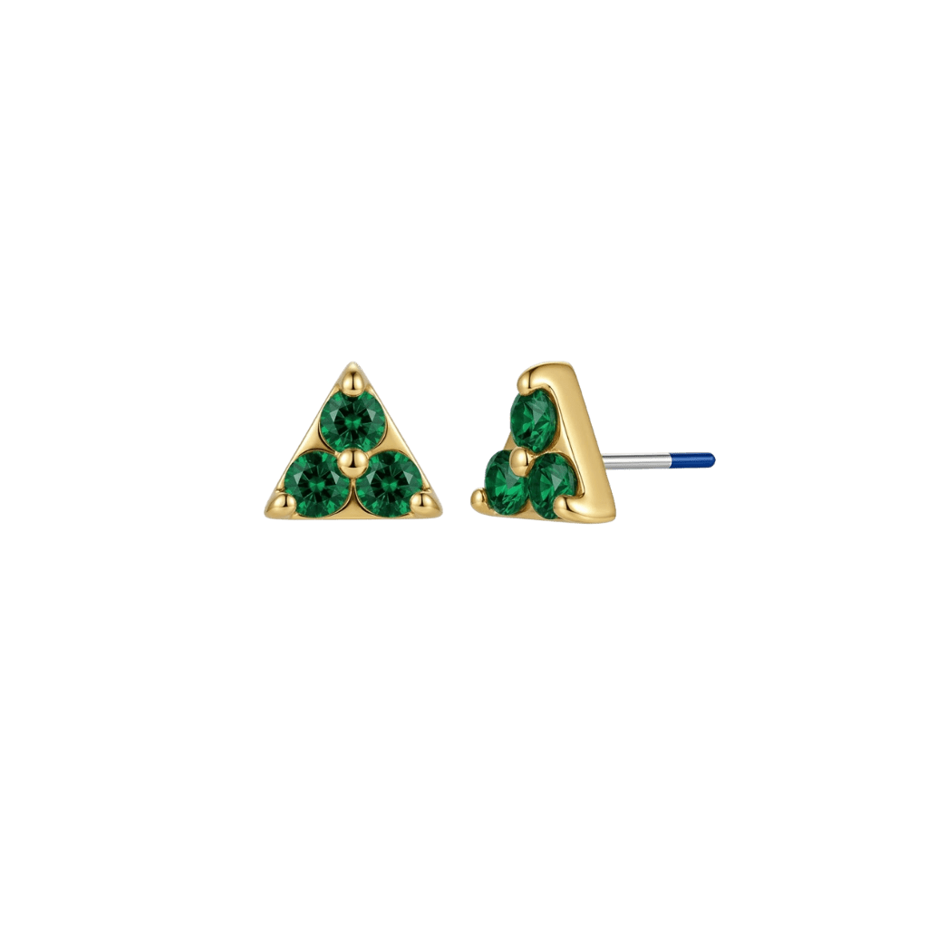 Argolis - 18K Gold Genuine Gem Threadless/Threaded End - piercing-zone.com