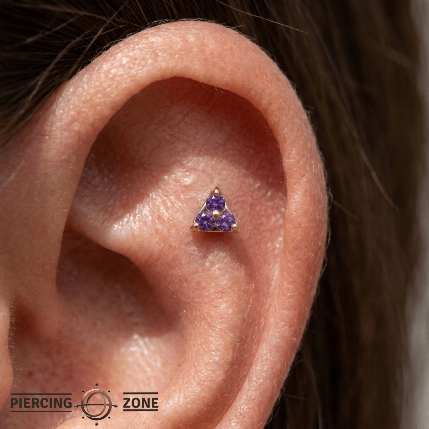 Argolis - 18K Gold Genuine Gem Threadless/Threaded End - piercing-zone.com