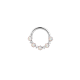 Ariana - Rainbow Moonstone - 14K Gold Clicker - piercing - zone.com
