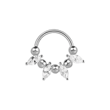 Arpi Seamless Ring – 14K Gold Four-Marquise Radiant Design - piercing-zone.com