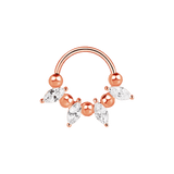 Arpi Seamless Ring – 14K Gold Four-Marquise Radiant Design - piercing-zone.com