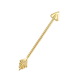 Arrow Barbell - 14K Gold Straight Barbell - piercing - zone.com