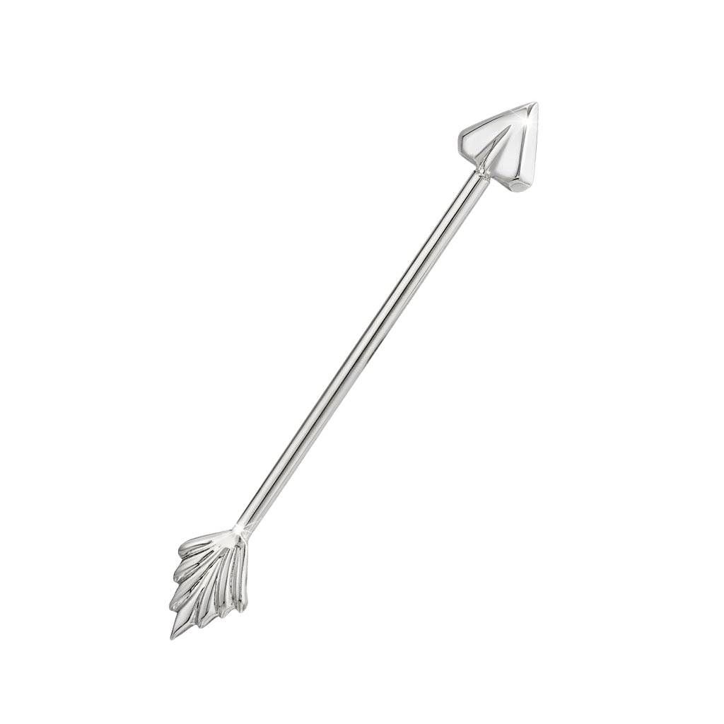 Arrow Barbell - 14K Gold Straight Barbell - piercing - zone.com