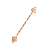 Arrow Barbell - 14K Gold Straight Barbell - piercing - zone.com
