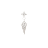 Artform CZ Dangle – 14K Gold Threadless End - piercing - zone.com