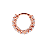 As Above So Below Clicker with Mixed Gems – 14K & 18K Gold - piercing - zone.com