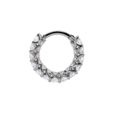 As Above So Below Clicker with Mixed Gems – 14K & 18K Gold - piercing - zone.com