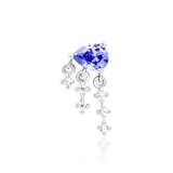 Asha – Tanzanite & CZ Drop – 14K Gold Threadless End - piercing - zone.com