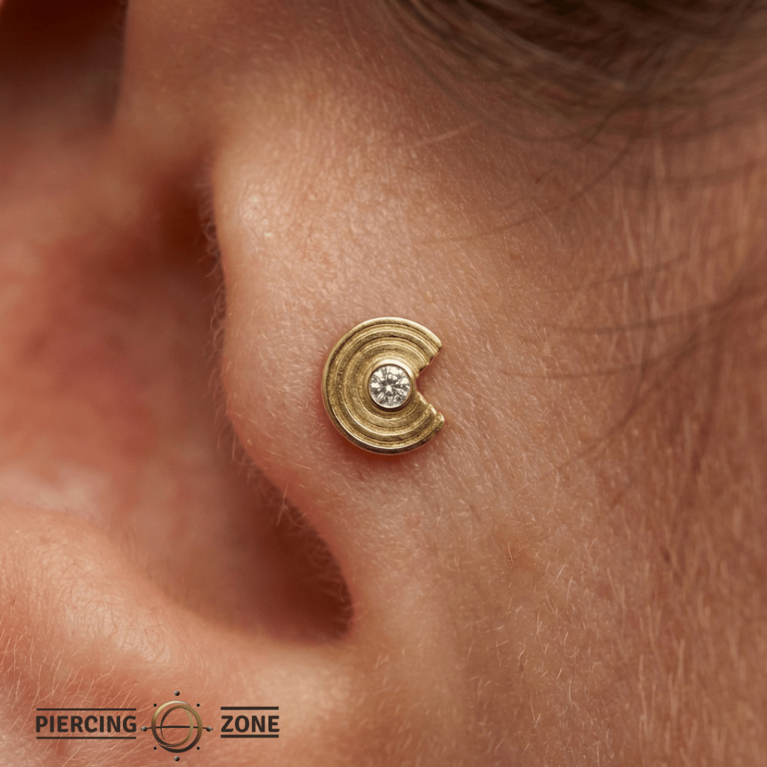 Ashby – 14K Gold Threadless/Threaded End - piercing - zone.com