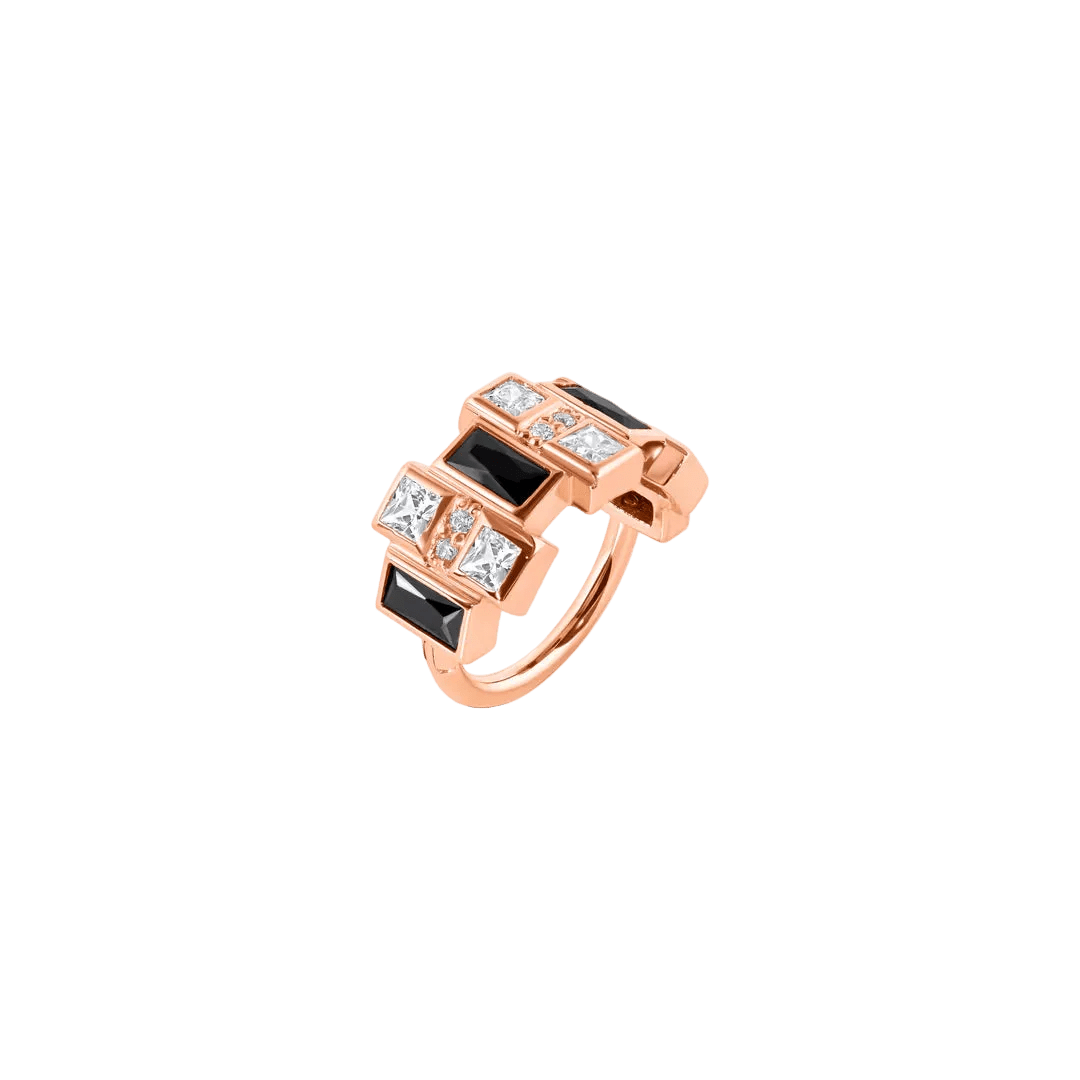 Ashley Clicker - 14K/18K Gold Gem Clicker Ring - piercing - zone.com