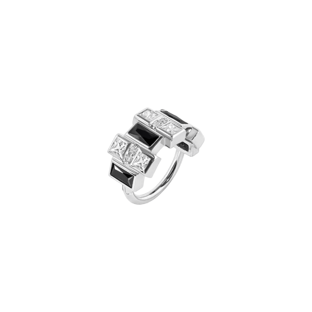 Ashley Clicker - 14K/18K Gold Gem Clicker Ring - piercing - zone.com