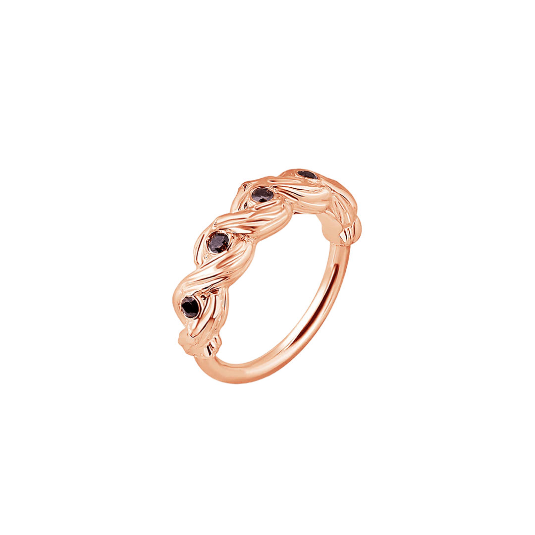 Ashvine Seamless Ring – 14K Gold Five - Gem Arc Design - piercing - zone.com